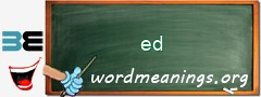 WordMeaning blackboard for ed